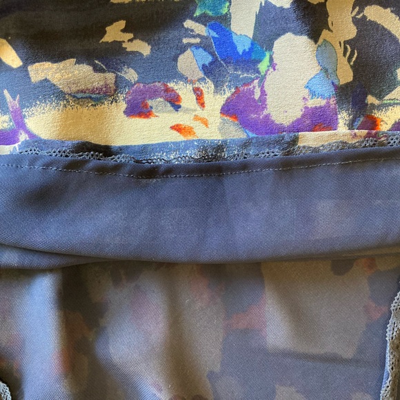 Anthropologie blue silk Japonica dress size 8 - Picture 8 of 10